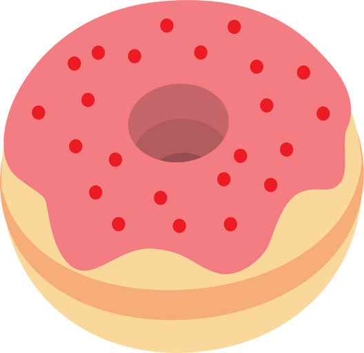 Strawberry Donut Illustration