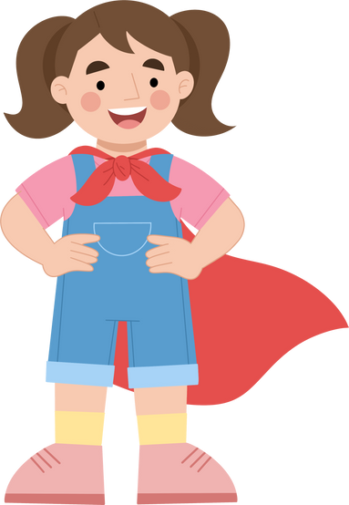 Girl super hero illustration